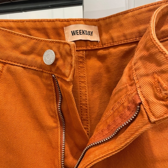 Weekday rust wide leg jeans - Picture 2 of 5